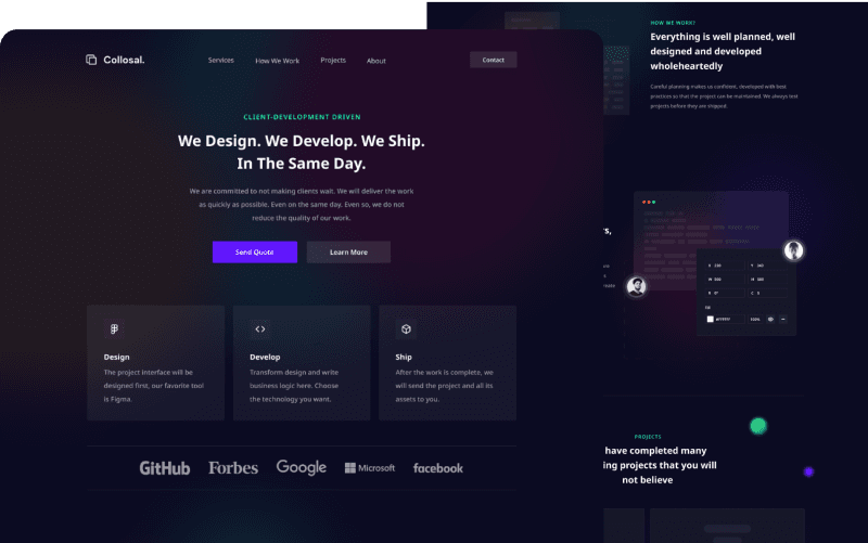 Collosal Landing Page